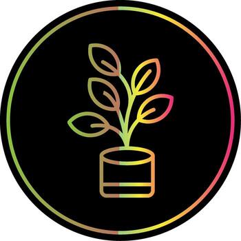 Ficus Line Gradient Due Color Icon Design vector