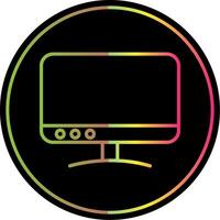 Tv Line Gradient Due Color Icon Design vector