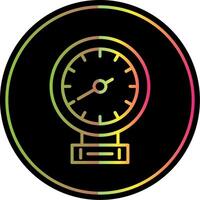 Pressure Gauge Line Gradient Due Color Icon Design vector