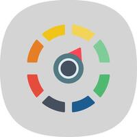 Gauge Flat Curve Icon Design vector