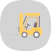 Forklift Flat Curve Icon Design vector