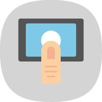 Tablet Flat Curve Icon Design vector