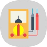 Multimeter Flat Curve Icon Design vector