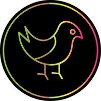Bird Line Gradient Due Color Icon Design vector