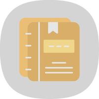 Notebooks Flat Curve Icon Design vector