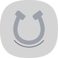 Horseshoe Flat Curve Icon Design vector
