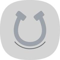 Horseshoe Flat Curve Icon Design vector