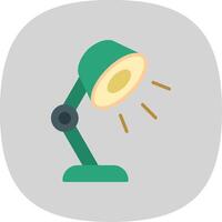 Lamp Flat Curve Icon Design vector