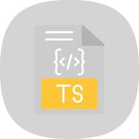 Ts Flat Curve Icon Design vector