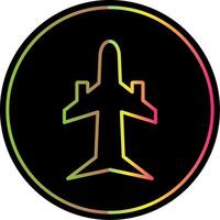 Plane Line Gradient Due Color Icon Design vector