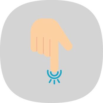 Pointing Down Flat Curve Icon Design vector