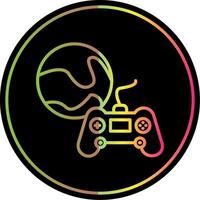 Gaming Line Gradient Due Color Icon Design vector