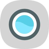 Washer Flat Curve Icon Design vector