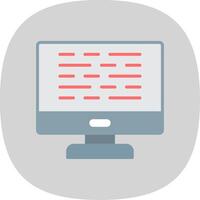Computer Flat Curve Icon Design vector