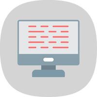 Computer Flat Curve Icon Design vector