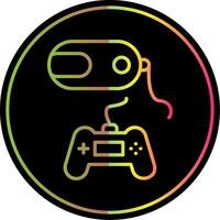Vr Game Line Gradient Due Color Icon Design vector