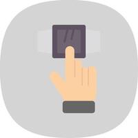 Smartwatch Flat Curve Icon Design vector