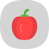 Pepper Flat Curve Icon Design vector
