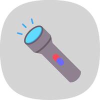 Torch Flat Curve Icon Design vector