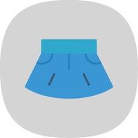 Skirt Flat Curve Icon Design vector