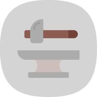 Blacksmith Flat Curve Icon Design vector