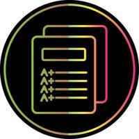 Report Card Line Gradient Due Color Icon Design vector