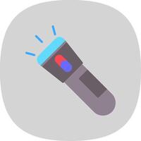 Torch Flat Curve Icon Design vector