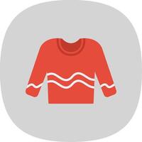 Jumper Flat Curve Icon Design vector