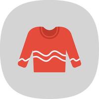 Jumper Flat Curve Icon Design vector