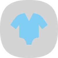 Bodysuit Flat Curve Icon Design vector