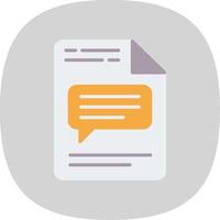 Message Flat Curve Icon Design vector
