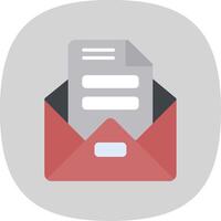 Envelope Flat Curve Icon Design vector