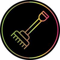 Hay Forks Line Gradient Due Color Icon Design vector