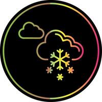 Snowing Line Gradient Due Color Icon Design vector