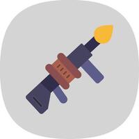 Grenade Launcher Flat Curve Icon Design vector