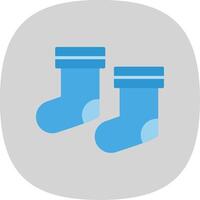 Socks Flat Curve Icon Design vector