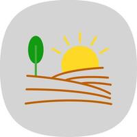 Farm Flat Curve Icon Design vector