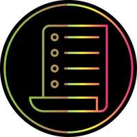 E Bills Line Gradient Due Color Icon Design vector