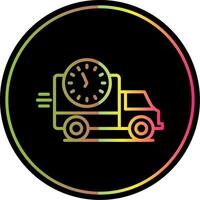 Delivery Time Line Gradient Due Color Icon Design vector
