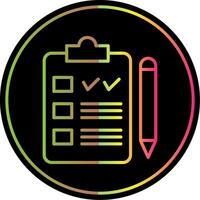 Checklist Line Gradient Due Color Icon Design vector