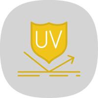 UV Protection Flat Curve Icon Design vector