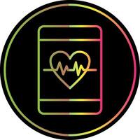 Heart Care Line Gradient Due Color Icon Design vector