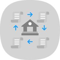 Distributed Ledger Flat Curve Icon Design vector