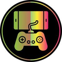 Mobile Game Glyph Due Color Icon Design vector