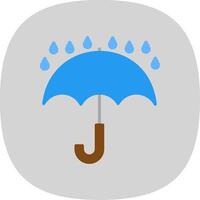 Keep Dry Flat Curve Icon Design vector