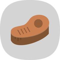 Steak Flat Curve Icon Design vector