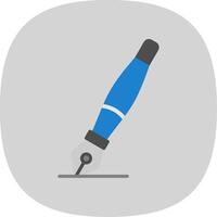 Ink Pen Flat Curve Icon Design vector