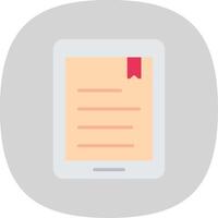 E-Book Flat Curve Icon Design vector