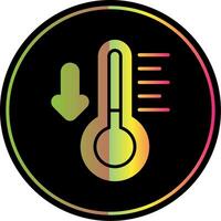 Thermometer Glyph Due Color Icon Design vector