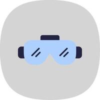 Goggles Flat Curve Icon Design vector
